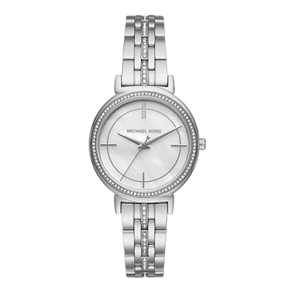 Michael Kors Cinthia Pavé Silver-Tone Watch